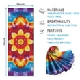 thumbnail image 2 of Rainbow Tie Dye Mandala Pattern Hot Yoga Mat Towel Non Slip for Hot Yoga - Quick-Drying Yoga Mat Cover with 4 Corner Pockets with Travel Bag - Hot Yoga Towel Non Slip 70"x26", 2 of 6