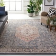 thumbnail image 2 of SAFAVIEH Vivaldi Zoolander Medallion Area Rug, Blue/Rust, 6'7" x 6'7" Square, 2 of 8