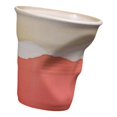 thumbnail image 4 of Taza de café de cerámica, taza de bebida, taza creativa de porcelana plisada, taza de mañana moderna Rosa, 4 of 9