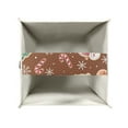thumbnail image 3 of Psesaysky Square Tissue Box Cover, Christmas Waterproof Pu Leather Car Tissue Holder with Metal Button Brown Gingerbread Man Napkin Holder Organizer for Bathroom, Bedroom, Hotel, Office Desk, 3 of 6