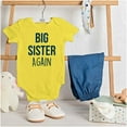 thumbnail image 3 of Big Sister Again Older Sibling Cute Bodysuit Jumper Girls Infant Baby Brisco Brands 24M, 3 of 6