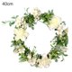 thumbnail image 2 of Puerta artificial Guirnalda de flores Simulación Decoración floral Banquete de boda Guirnalda de flores falsas Adorno para el hogar, Blanco, 40cm AweSitey HA9088-04B, 2 of 6