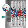 thumbnail image 6 of Independence Day 4th of July Shower Curtain, Star with Eucalyptus Leaves Shower Curtain Set with Hooks, Summer Waterproof Fabric Shower Curtains for Bathroom Decor, 72x72 Inch Bath Curtain, 6 of 6
