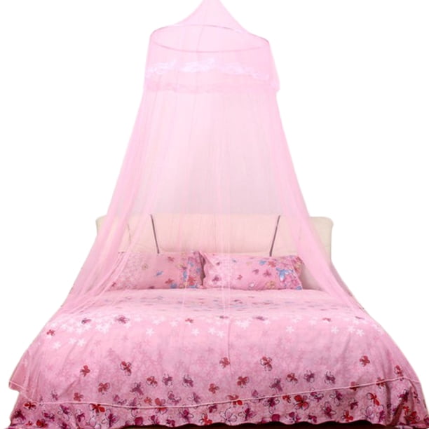 Cortina colgante de techo con mosquitera de cúpula de princesa europea, dormitorio de bebé para adultos, cama doble, dosel de encaje sidaley JJ21392-02