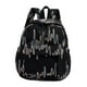 thumbnail image 3 of Mochila para niños de gran capacidad, elegante, con tejido y cremallera, ideal para guardería. Negro, 3 of 8