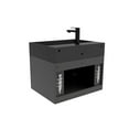 thumbnail image 4 of Amazon 24" Black Wood Floating Vanity with Black Top and Black Trim, 4 of 10