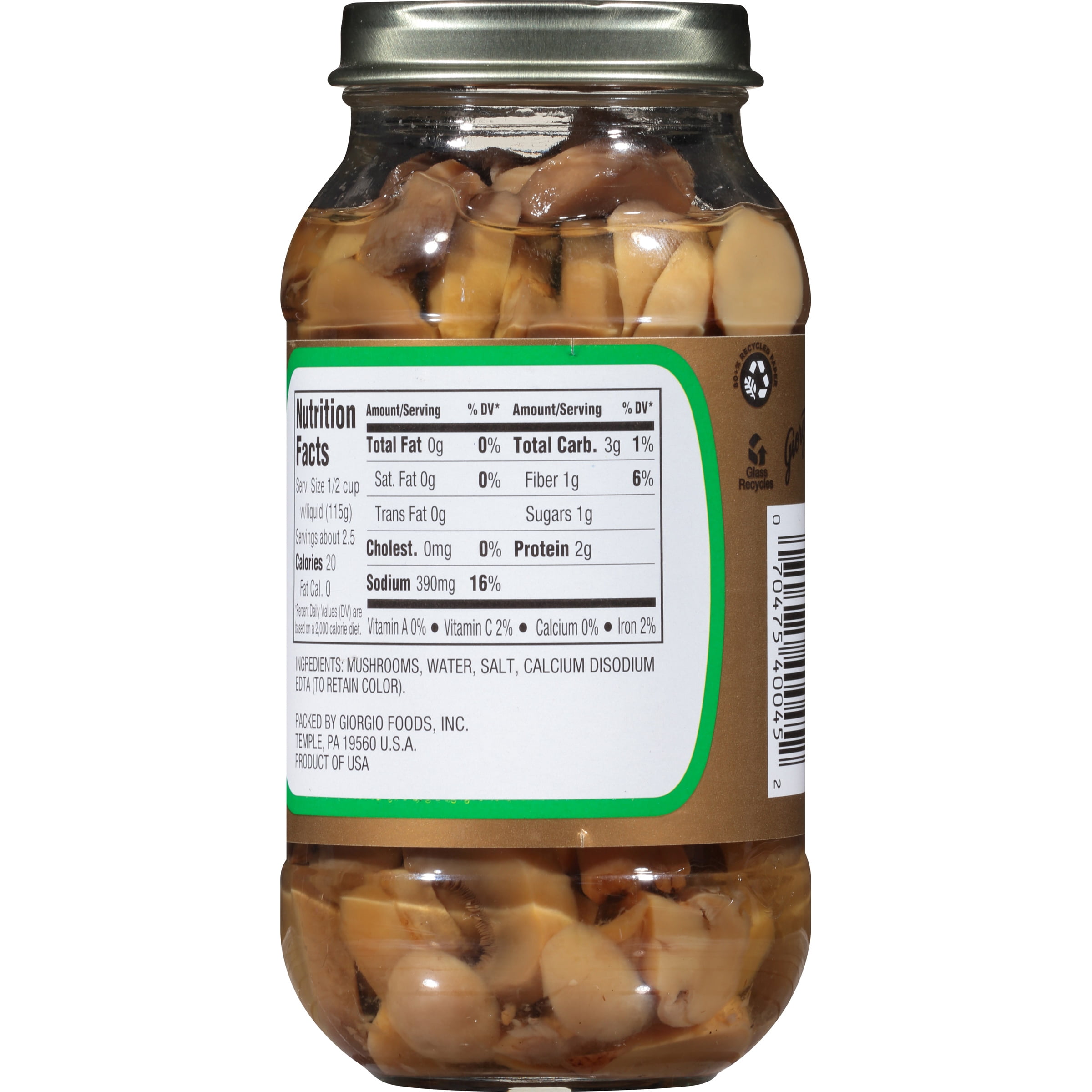 Brandywine Sliced Mushrooms 6 Oz Jar