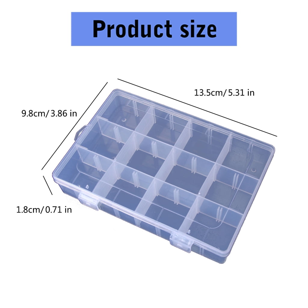 Plastic Beads Organizers 30 Slots Jewelry Making Supplies Storage Case