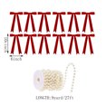 thumbnail image 3 of Christmas Bow Ornament Set With Pearl Chain DIY Holiday Hanging Decor Kit For Xmas Tree Party Garland Making, 3 of 6