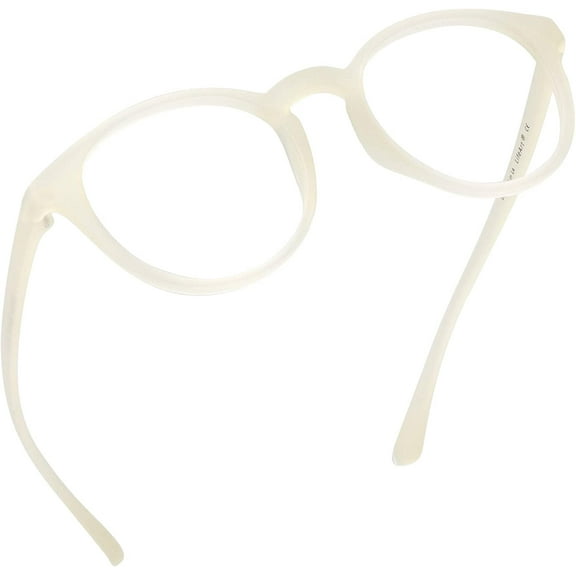 LifeArt Blue Light Blocking Glasses, Anti Eyestrain, Computer Reading Glasses, Gaming Glasses, TV Glasses for Women Men, Anti Glare (Clear White, No Magnification)