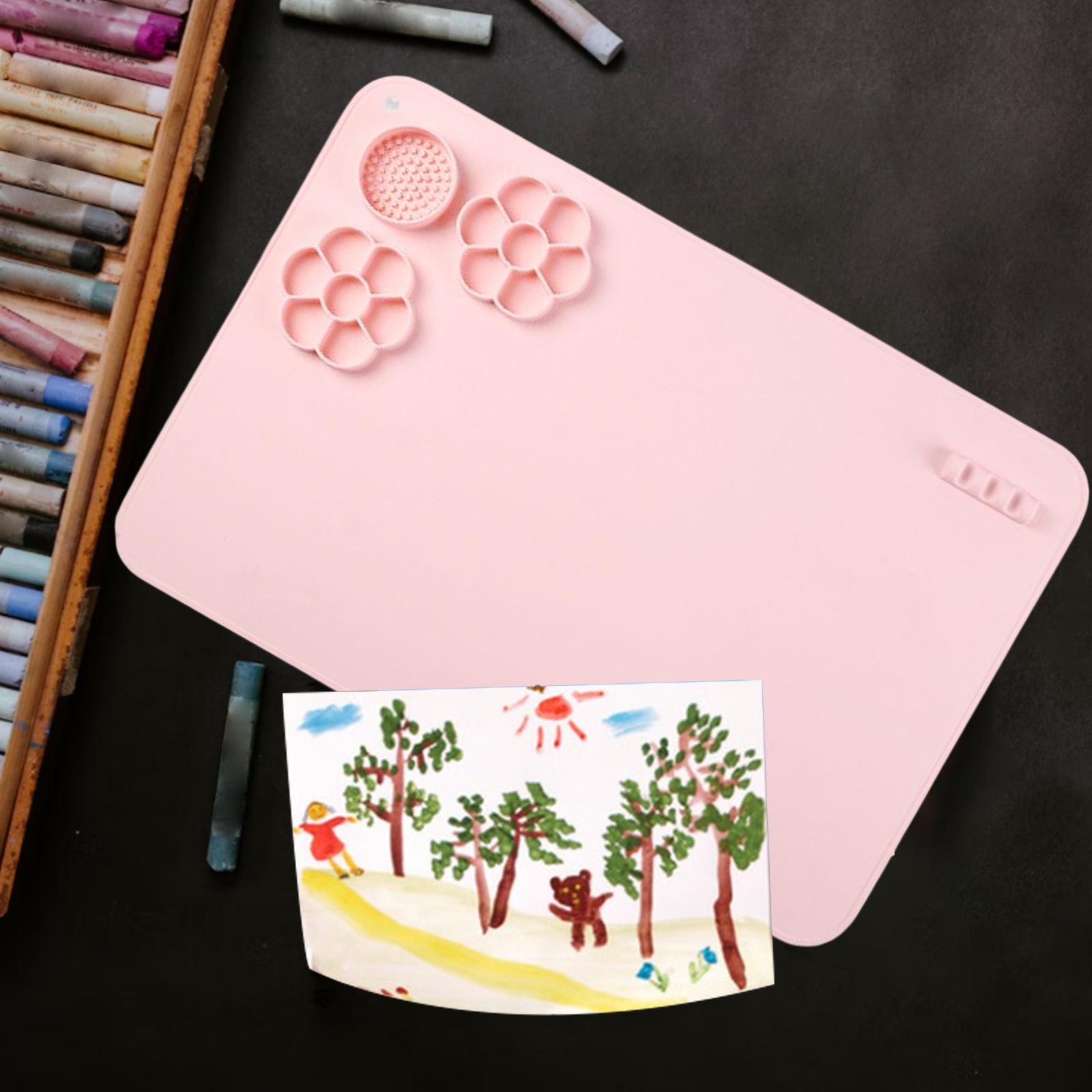 FVDPWYE Silicone Craft Mat for Resin Casting Crafting Pad Table Protector Silicone Sheet Pink