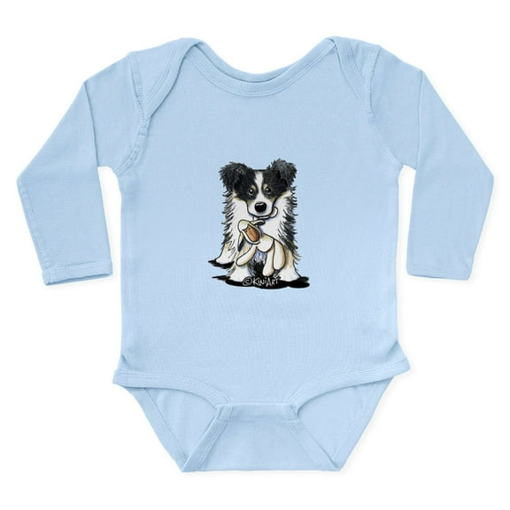 CafePress - Tri Color Border Collie Long Sleeve Infant Bodysui - Long Sleeve Cotton Baby Bodysuit