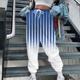 thumbnail image 2 of Virmaxy Women's 2024 Casual Striped Jogger Pants Drawstring Elastic Cuffs Sweatpants with Pockets Fashion Cozy Lounge Pants Blue-4 M, 2 of 5