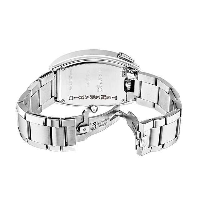 Eberhard & Co 31047.2 Chrono 4 Temerario Reloj cronógrafo automático con esfera negra y acero inoxidable Eberhard & Co 31047.2