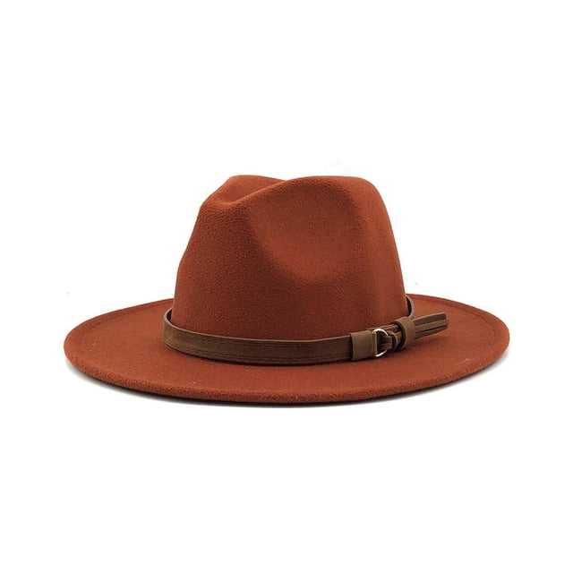 QualitChoice Woman Fedoras Hat Cap Female Comfortable Breathable Solid Color Winter Caps Type 17 56-58cm