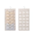 thumbnail image 1 of Xihbxyly Organizador Colgante de Doble Cara, de Tela No Tejida, con Bolsillos de Malla Transparente y Ganchos Giratorios, Ideal para Guardar Ropa Interior y Sujetadores, Beige o Gris, 80 X 40 Cm., 1 of 3