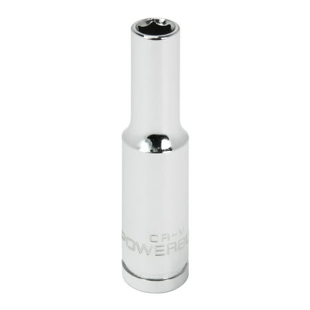 UPC: 0028907368085 | Powerbuilt 1/4 Inch Drive x 5.5 MM 6 Point Deep Socket – 648209