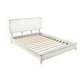 thumbnail image 4 of Benjara Queen Platform Bed with Sleigh Panel Headboard, Off White, 4 of 5