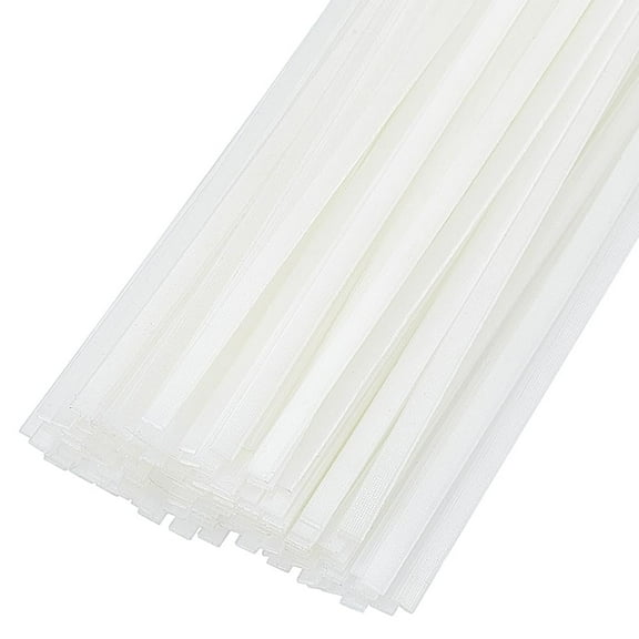 120Pcs White Thermal Glue Strips 11.3x0.1inch Long Thermal Pictures Binding Glue Strips for Albums Crafts Textbook Books 1mm Thick for DIY
