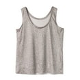 thumbnail image 2 of Wycnly Womens Tank Tops Loose Fit Lightweight Cotton Vintage Vest Tops Summer Fashion Leopard Print Round Neck Sleeveless Shirts Blouse Khaki m, 2 of 7