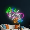 thumbnail image 5 of Handmadetneonsign Let's Roll Skateboard Neon Sign, Skateboard Neon Art Decor, Skate Board Club Wall Decor, 5 of 5