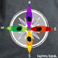 thumbnail image 3 of CafePress - Compass_Kayak T Shirt - Women's Traditional Fit Dark T-Shirt, 3 of 4