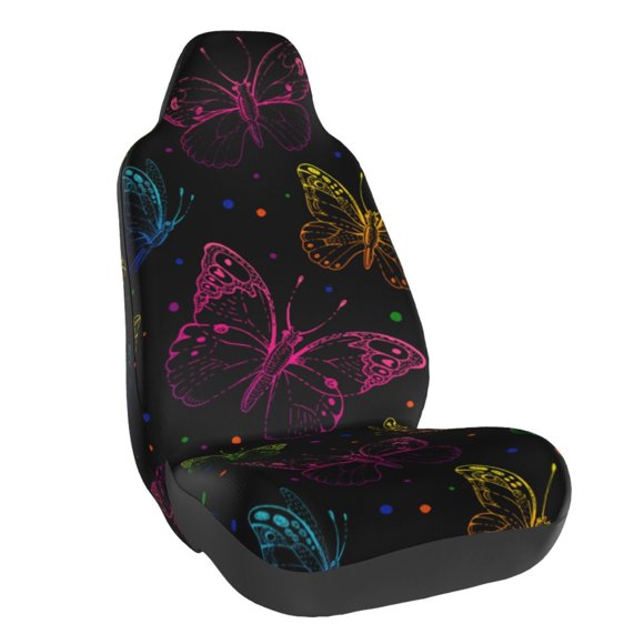 Vsdgher Butterfly for Automotive Seat Covers for Cars Trucks SUVs, Universal Fit Anti-Slip Bucket Seat Protector for Cars,Vehicle Seat Protector for Front Seats