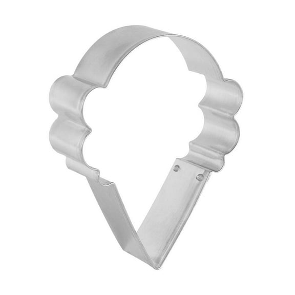 Ice Cream Cone Cookie Cutter 4.25 in B1594 - Foose Cookie Cutters - USA Tin Plate Steel
