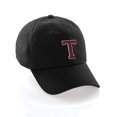 thumbnail image 1 of Customized Letter Intial Baseball Hat A to Z Team Colors, Black Cap White Red Letter T, 1 of 4