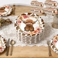 thumbnail image 7 of CaiYueKe 10 Pcs Disposable Paper Plates Bulk Party Supplies Vintage Floral Design Farmhouse Theme Dinnerware for Birthday Celebration Picnic Wedding Holiday Event Decoration, 7 of 7