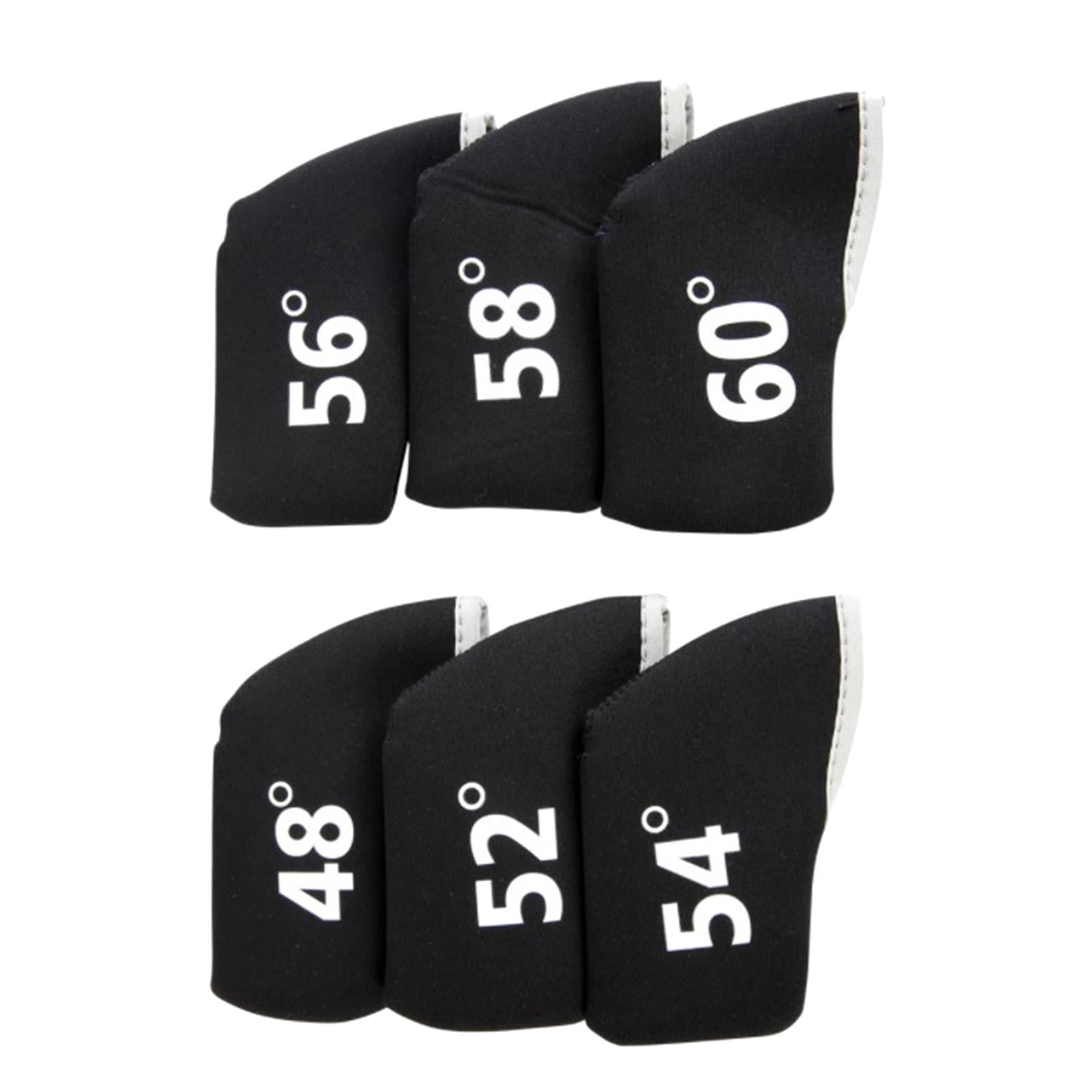harayaa 2X 6 Pieces Golf Club Headcover Covers for All Driver Clubs Black