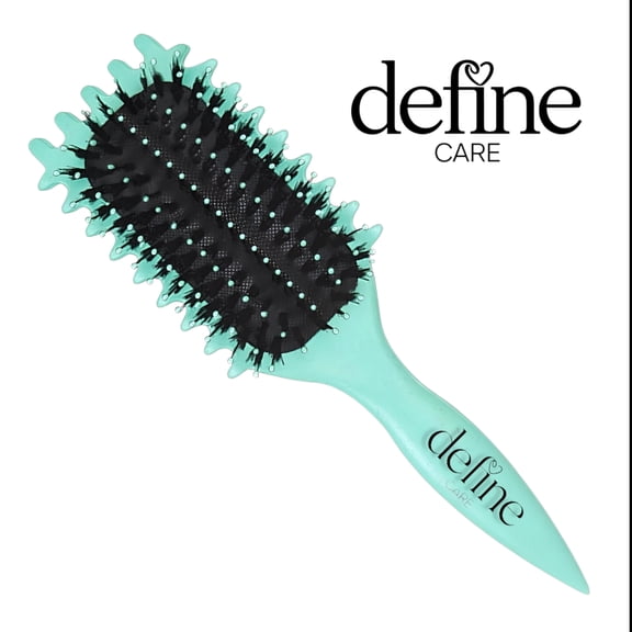 Curly Hair Brush for Women Styler, Detangling Curl Defining Brush for Women, Define Curl Hair Brush Mint Green
