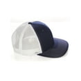 thumbnail image 2 of Structured Trucker Mesh Hat Custom Colors Letter W Initial Baseball Mid Profile (Navy White White Red), 2 of 4