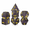Gunmetal Purple Dragon, variant on DND Dice Set 7Pcs Polyhedral Metal Dice, Black Green Dragon RPG Dice with White Numbers for Dungeons and Dragons Games