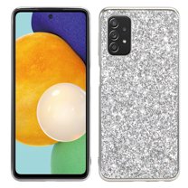 Glitter Sparkly Shiny Bling Case for Samsung Galaxy A53 5G, Ultra Slim Phone Case for Women Girls, Luxury Cover Anti-drop Shockproof Lightweight Protective for Galaxy A53 5G Crystal Case, Silver