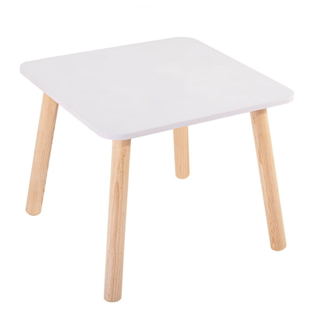 Mesa Infantil Cuadrada Melamina Blanca Para Niños Y Niñas