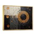 thumbnail image 2 of Designart "Celestial Mirage Gold and Black Saturn I" Saturn Floater Framed Canvas Wall Art, 2 of 7