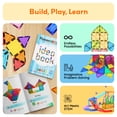 thumbnail image 5 of PicassoTiles Magnetic Tiles Book for Kids,Idea STEM Learning Educational Pad Booklet for Building Blocks Set, 5 of 10