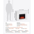 thumbnail image 2 of BaPiPro 43 Inch Freestanding Electric Fireplace with Mantel, White Frame & Black Core, 2 of 9