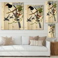 thumbnail image 4 of Designart 'Vintage Countryside Birds On Branch IV' Farmhouse Print on Natural Pine Wood, 4 of 5