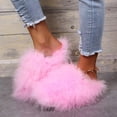 thumbnail image 2 of nsendm Female Shoes Adult Fuzzy House Slippers for Women Slippers Intdoor Breathable Thermal Shoes Winter Women's slipper Woman Slippers Women Pink 41, 2 of 6