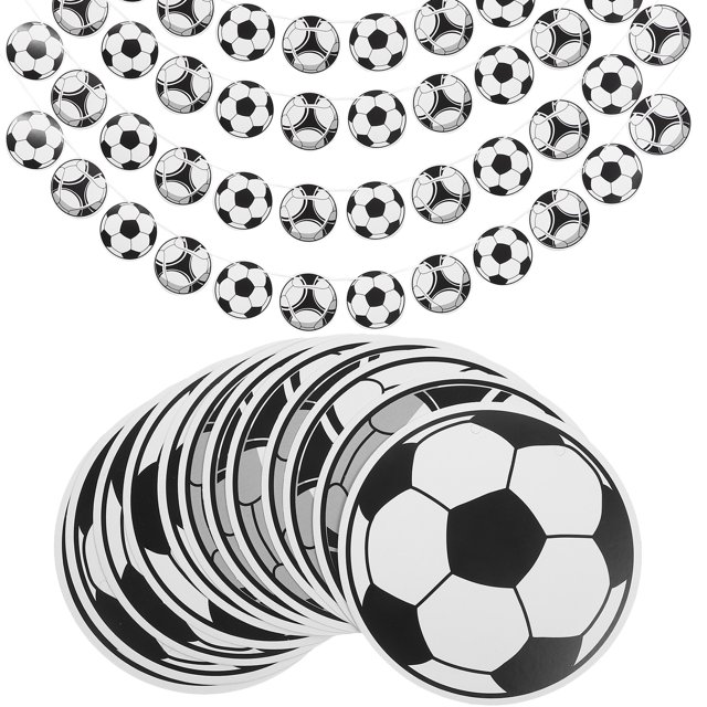 5 juegos de decoraciones de fiesta de fútbol, pancarta de fútbol, adornos de fiesta para celebraciones de fiesta FRCOLOR Hogar14974196
