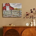 thumbnail image 4 of Chilfamy Barn Canvas Wall Art Decor for Home Living Room Bedroom Kitchen Bathroom Hotel Office Salon Bar Mediation - Ready to Hang Room Home Art Decor 16x12in, 4 of 6