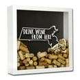 thumbnail image 3 of Torched Massachusetts Beer Cap Shadow Box Hanging Decor 13"x13"x3" Black, 3 of 8