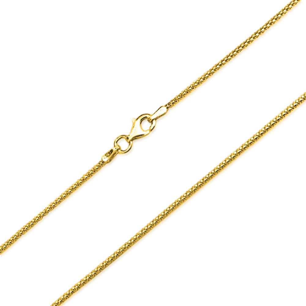 Thin 016 Gauge Bali Style Oxidized 925 Sterling Silver Caviar Coreana Popcorn Chain Necklace For Women 16 18 20 24 Inch