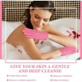 thumbnail image 5 of 2 Pcs Exfoliating Shower Bath Glove,Nylon Massage and Body Scrubs Glove,Deep Clean Body Skin Bathing Scrubber Accessories,Artrylin Spa Massage Shower Glove,Rose Red, 5 of 6