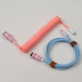 thumbnail image 1 of Usb c Coiled Gx16 aviator Cable Keyboard Cable Type c to Usb c Long Coiled Cable for Mechanical Keyboard coiled 18cm 2CL14, 1 of 1