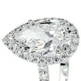 thumbnail image 3 of First Jewel 2.3 Ct Pear Excellent Cut Diamond Ring - Halo Diamond Ring for Women's - Silver 14K White Gold Over Ring - Eternity Band Diamond Ring for Women's - Solitaire with Accent Diamond Ring, 3 of 7