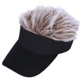 thumbnail image 1 of Gorra de béisbol de estilo falso para hombre y mujer, visera para el sol, tupé, peluca divertida, pérdida de cabello, regalos geniales, novedad, 1 of 4