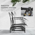 thumbnail image 4 of Outsunny Ensemble de 2 Chaises à Bascule d'Extérieur, Chaise Balançoire de Patio en Maille, Gris, 4 of 10